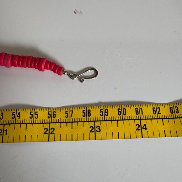 Boho Multicolor Wooden Bead Statement Necklace Chunky Tropical Artisan Jewelry - Picture 8 of 8